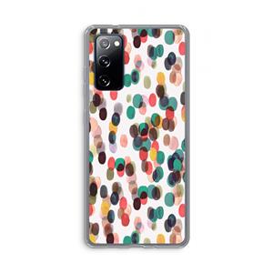 CaseCompany Tropical Dots: Samsung Galaxy S20 FE / S20 FE 5G Transparant Hoesje