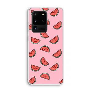 CaseCompany Watermeloen: Samsung Galaxy S20 Ultra Transparant Hoesje