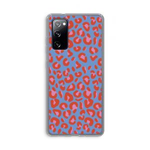 CaseCompany Leopard blue: Samsung Galaxy S20 FE / S20 FE 5G Transparant Hoesje