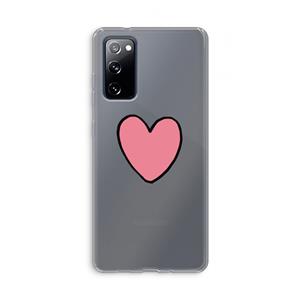 CaseCompany Hartje: Samsung Galaxy S20 FE / S20 FE 5G Transparant Hoesje