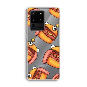 CaseCompany Hamburger: Samsung Galaxy S20 Ultra Transparant Hoesje