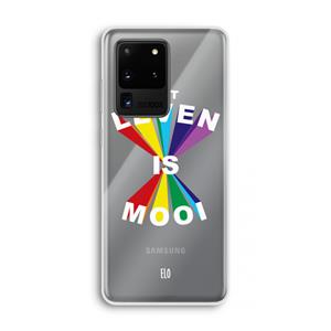 CaseCompany Het Leven Is Mooi: Samsung Galaxy S20 Ultra Transparant Hoesje