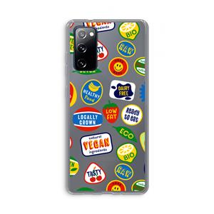 CaseCompany Fruitsticker: Samsung Galaxy S20 FE / S20 FE 5G Transparant Hoesje