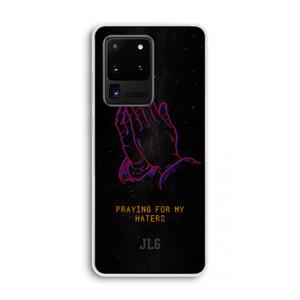CaseCompany Praying For My Haters: Samsung Galaxy S20 Ultra Transparant Hoesje