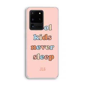 CaseCompany Cool Kids Never Sleep: Samsung Galaxy S20 Ultra Transparant Hoesje