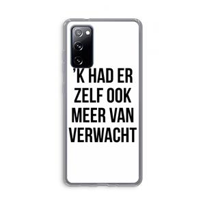 CaseCompany Meer verwacht: Samsung Galaxy S20 FE / S20 FE 5G Transparant Hoesje