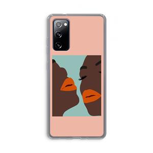 CaseCompany Orange lips: Samsung Galaxy S20 FE / S20 FE 5G Transparant Hoesje