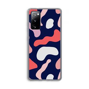 CaseCompany Memphis Shapes Pink: Samsung Galaxy S20 FE / S20 FE 5G Transparant Hoesje