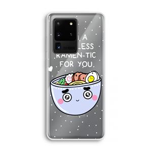 CaseCompany I'm A Hopeless Ramen-Tic For You: Samsung Galaxy S20 Ultra Transparant Hoesje