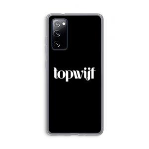 CaseCompany Topwijf Zwart: Samsung Galaxy S20 FE / S20 FE 5G Transparant Hoesje