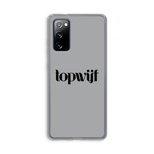 CaseCompany Topwijf Grijs Zwart: Samsung Galaxy S20 FE / S20 FE 5G Transparant Hoesje