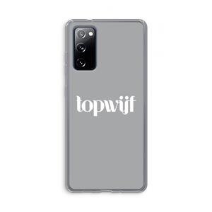 CaseCompany Topwijf Grijs Wit: Samsung Galaxy S20 FE / S20 FE 5G Transparant Hoesje