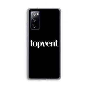 CaseCompany Topvent Zwart: Samsung Galaxy S20 FE / S20 FE 5G Transparant Hoesje
