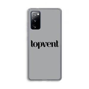 CaseCompany Topvent Grijs Zwart: Samsung Galaxy S20 FE / S20 FE 5G Transparant Hoesje