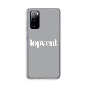 CaseCompany Topvent Grijs Wit: Samsung Galaxy S20 FE / S20 FE 5G Transparant Hoesje