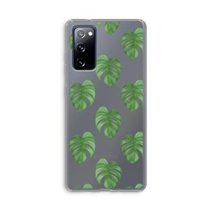 CaseCompany Monstera leaves: Samsung Galaxy S20 FE / S20 FE 5G Transparant Hoesje