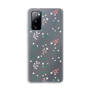 CaseCompany Small white flowers: Samsung Galaxy S20 FE / S20 FE 5G Transparant Hoesje