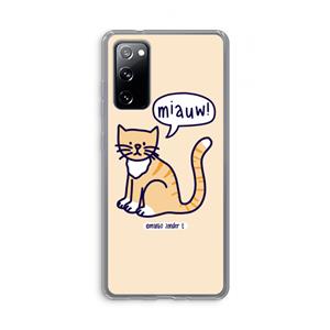CaseCompany Miauw: Samsung Galaxy S20 FE / S20 FE 5G Transparant Hoesje