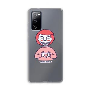 CaseCompany Hartje: Samsung Galaxy S20 FE / S20 FE 5G Transparant Hoesje