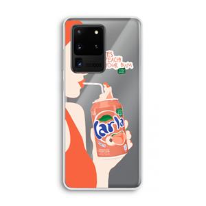 CaseCompany Peach please!: Samsung Galaxy S20 Ultra Transparant Hoesje