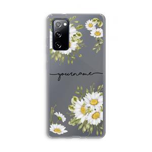 CaseCompany Daisies: Samsung Galaxy S20 FE / S20 FE 5G Transparant Hoesje