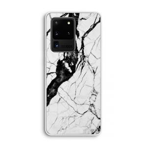 CaseCompany Witte marmer 2: Samsung Galaxy S20 Ultra Transparant Hoesje