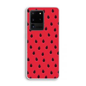 CaseCompany Watermelon: Samsung Galaxy S20 Ultra Transparant Hoesje