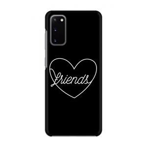 CaseCompany Friends heart black: Volledig geprint Samsung Galaxy S20 Hoesje