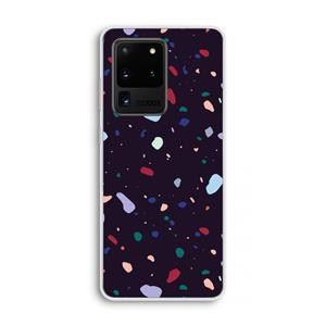 CaseCompany Dark Rounded Terrazzo: Samsung Galaxy S20 Ultra Transparant Hoesje