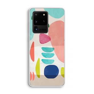 CaseCompany Bold Rounded Shapes: Samsung Galaxy S20 Ultra Transparant Hoesje