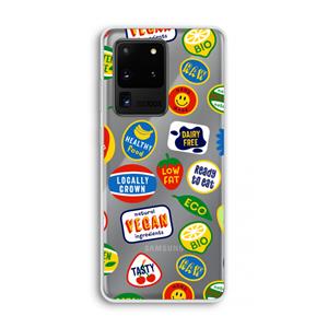 CaseCompany Fruitsticker: Samsung Galaxy S20 Ultra Transparant Hoesje