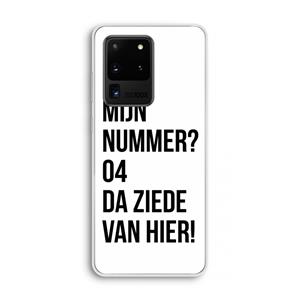 CaseCompany Da ziede van hier: Samsung Galaxy S20 Ultra Transparant Hoesje