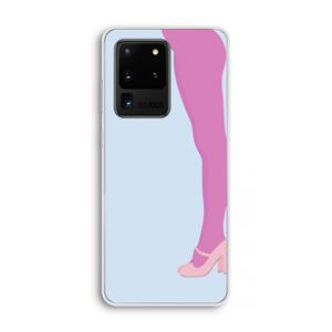 CaseCompany Pink panty: Samsung Galaxy S20 Ultra Transparant Hoesje