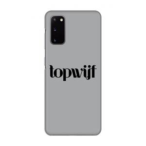 CaseCompany Topwijf Grijs Zwart: Volledig geprint Samsung Galaxy S20 Hoesje