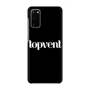 CaseCompany Topvent Zwart: Volledig geprint Samsung Galaxy S20 Hoesje