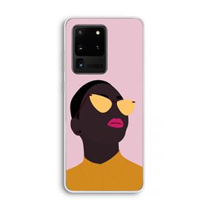 CaseCompany Yellow glasses: Samsung Galaxy S20 Ultra Transparant Hoesje