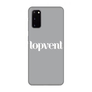 CaseCompany Topvent Grijs Wit: Volledig geprint Samsung Galaxy S20 Hoesje