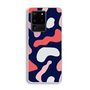CaseCompany Memphis Shapes Pink: Samsung Galaxy S20 Ultra Transparant Hoesje