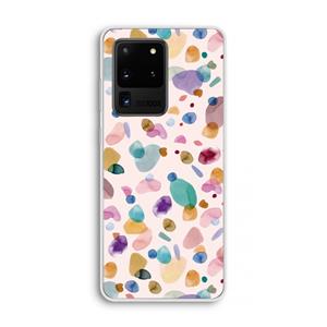 CaseCompany Terrazzo Memphis Pink: Samsung Galaxy S20 Ultra Transparant Hoesje
