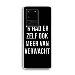 CaseCompany Meer verwacht - Zwart: Samsung Galaxy S20 Ultra Transparant Hoesje