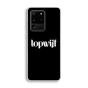 CaseCompany Topwijf Zwart: Samsung Galaxy S20 Ultra Transparant Hoesje