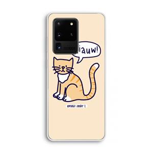 CaseCompany Miauw: Samsung Galaxy S20 Ultra Transparant Hoesje
