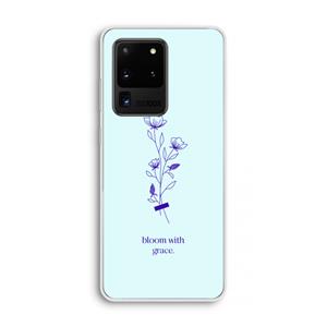 CaseCompany Bloom with grace: Samsung Galaxy S20 Ultra Transparant Hoesje