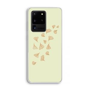 CaseCompany Falling Leaves: Samsung Galaxy S20 Ultra Transparant Hoesje