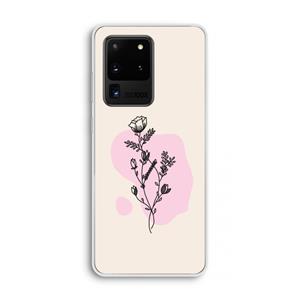 CaseCompany Roses are red: Samsung Galaxy S20 Ultra Transparant Hoesje