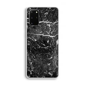 CaseCompany Zwart marmer: Samsung Galaxy S20 Plus Transparant Hoesje
