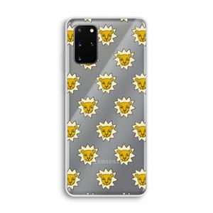 CaseCompany Leeuwenkoppen: Samsung Galaxy S20 Plus Transparant Hoesje
