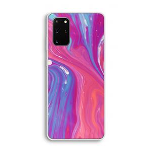 CaseCompany Paarse stroom: Samsung Galaxy S20 Plus Transparant Hoesje