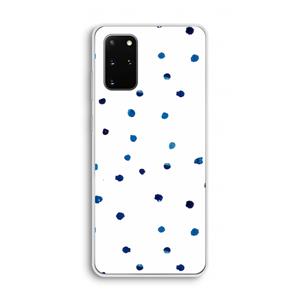 CaseCompany Blauwe stippen: Samsung Galaxy S20 Plus Transparant Hoesje