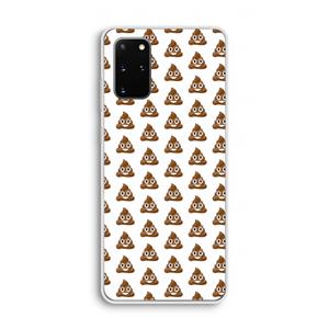 CaseCompany Poop emoji: Samsung Galaxy S20 Plus Transparant Hoesje